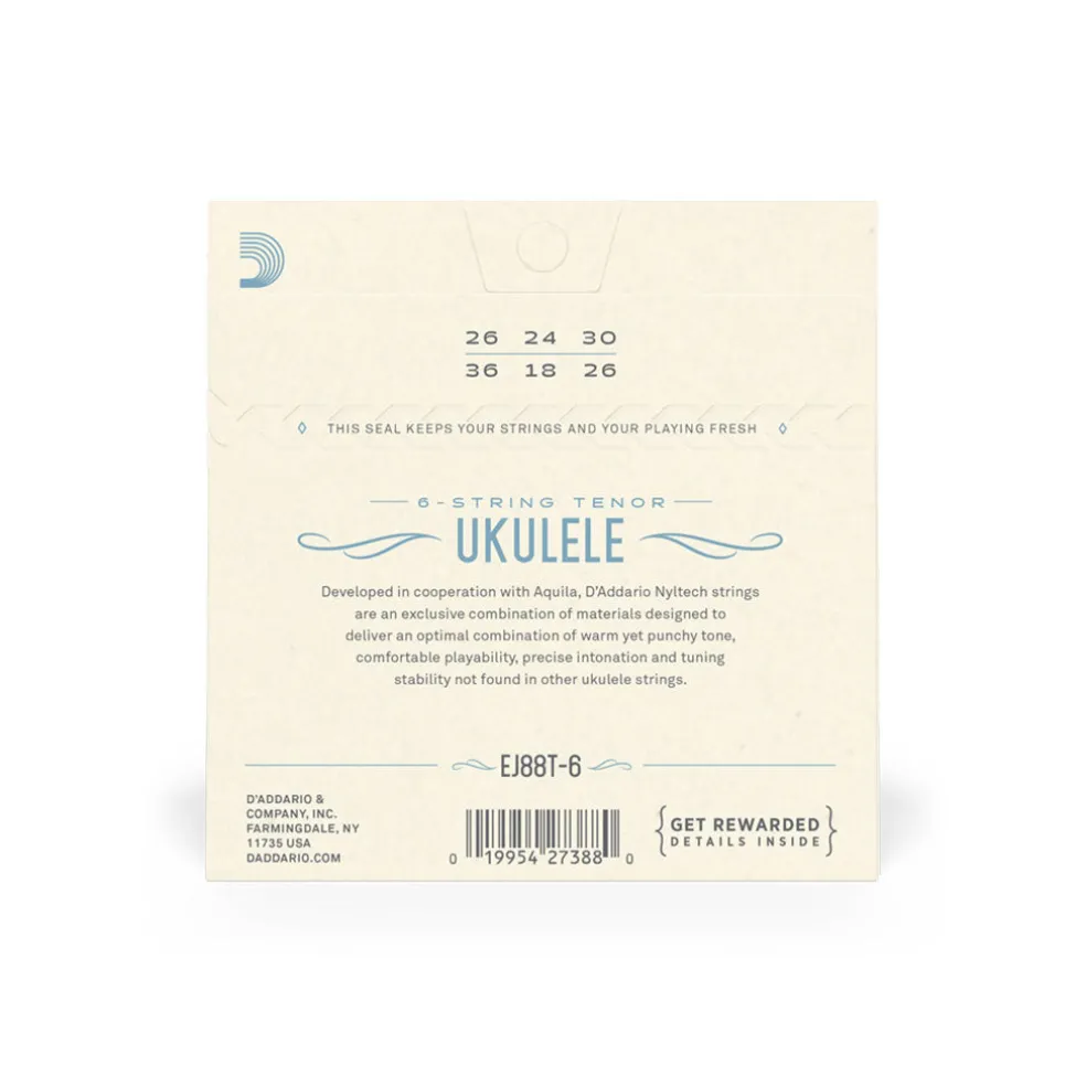D'Addario EJ88T Nyltech Tenor Ukulele Strings
