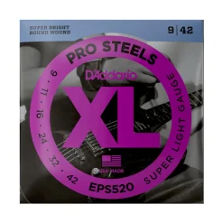 D'addario EPS520 Prosteels Electric Guitar Strings 9-42