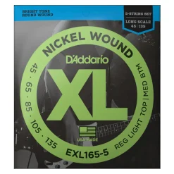 D'Addario EXL165-5 45-135 5 String Bass Set