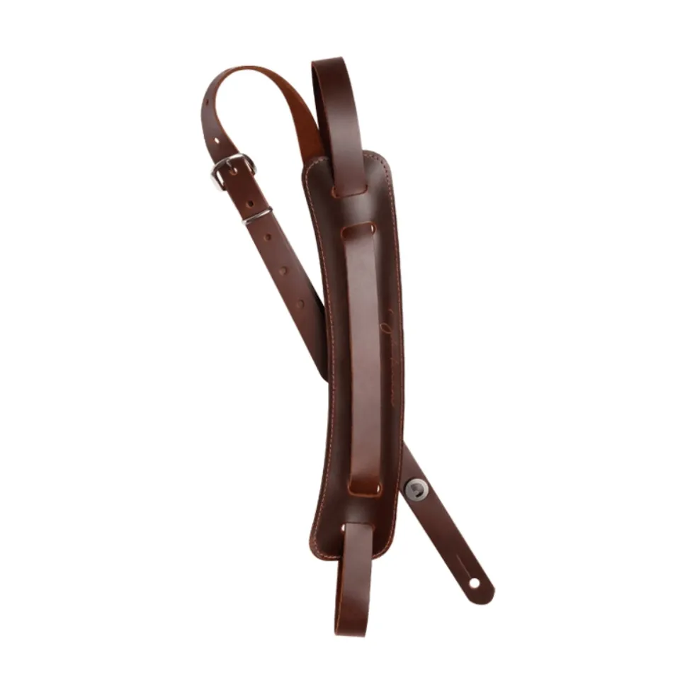 D'Addario John Lennon Signature Strap - Brown Leather w/Pad