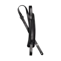 D'Addario John Lennon Signature Strap - Black Leather w/Pad