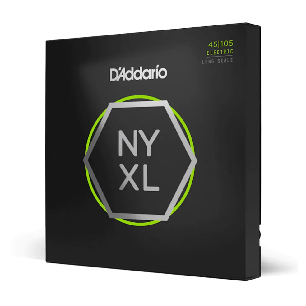 D'Addario NYXL45105 Nickel Wound Bass Guitar Strings, Light Top / Med Bottom, 45-105, Long Scale