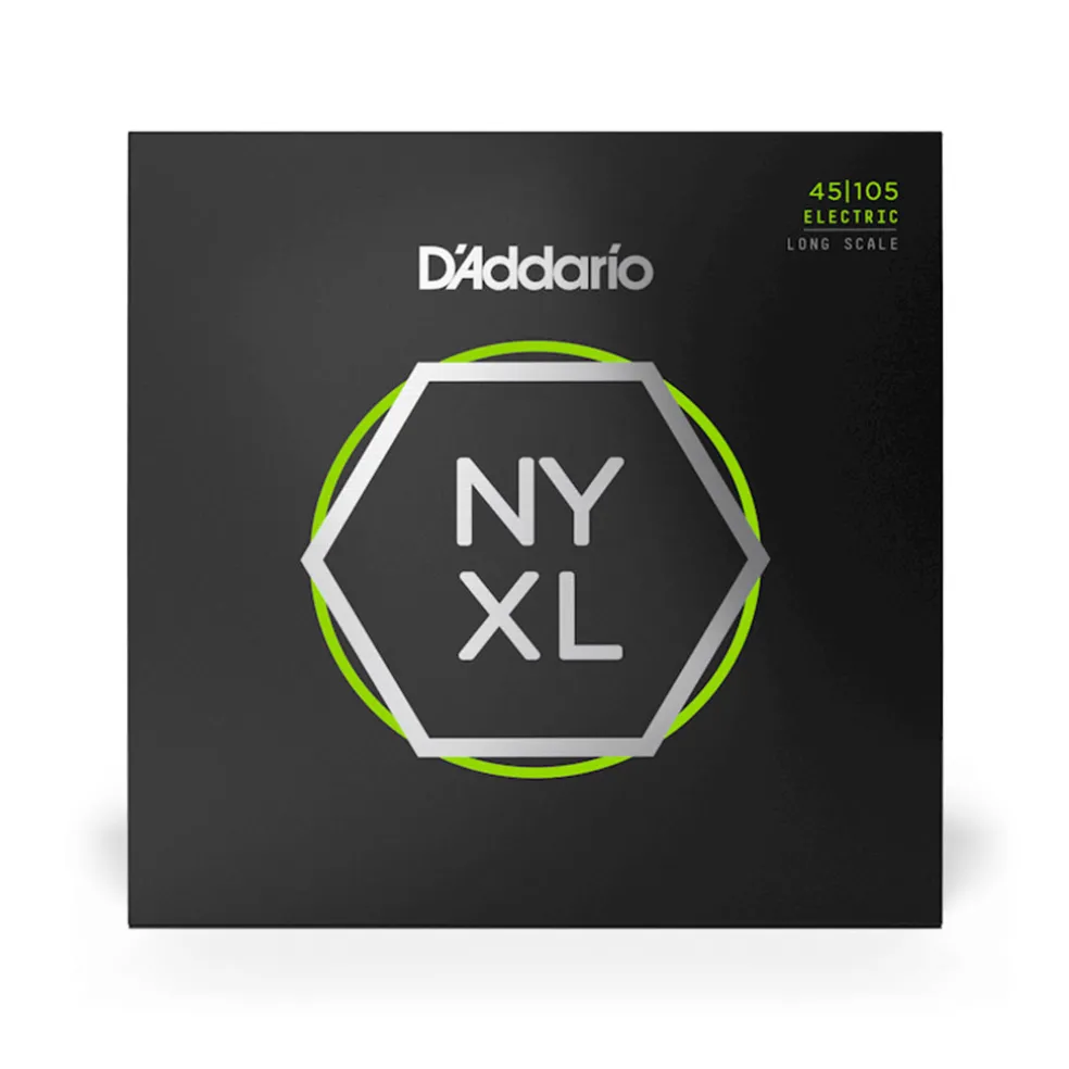 D'Addario NYXL45105 Nickel Wound Bass Guitar Strings, Light Top / Med Bottom, 45-105, Long Scale
