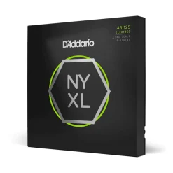 D'Addario NYXL45125 Nickel Wound Bass Guitar Strings, 5-String Lt Top / Med Btm, 45-125, Long Scale