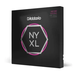 D'Addario NYXL45130 Nickel Wound Bass Guitar Strings, 5-string Regular Light, 45-130, Long Scale