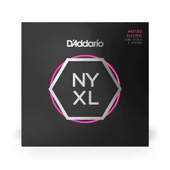 D'Addario NYXL45130 Nickel Wound Bass Guitar Strings, 5-string Regular Light, 45-130, Long Scale
