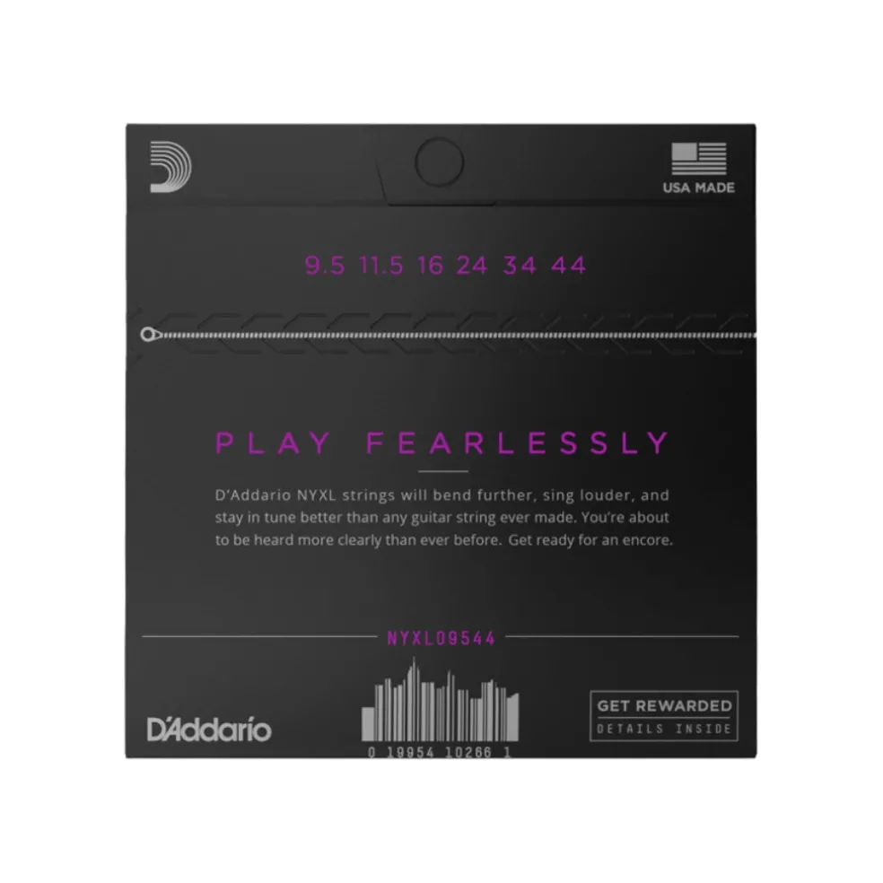 D'Addario NYXL09544 NYXL Nickel Wound Electric Guitar Strings - .0095-.044 Super Light Plus