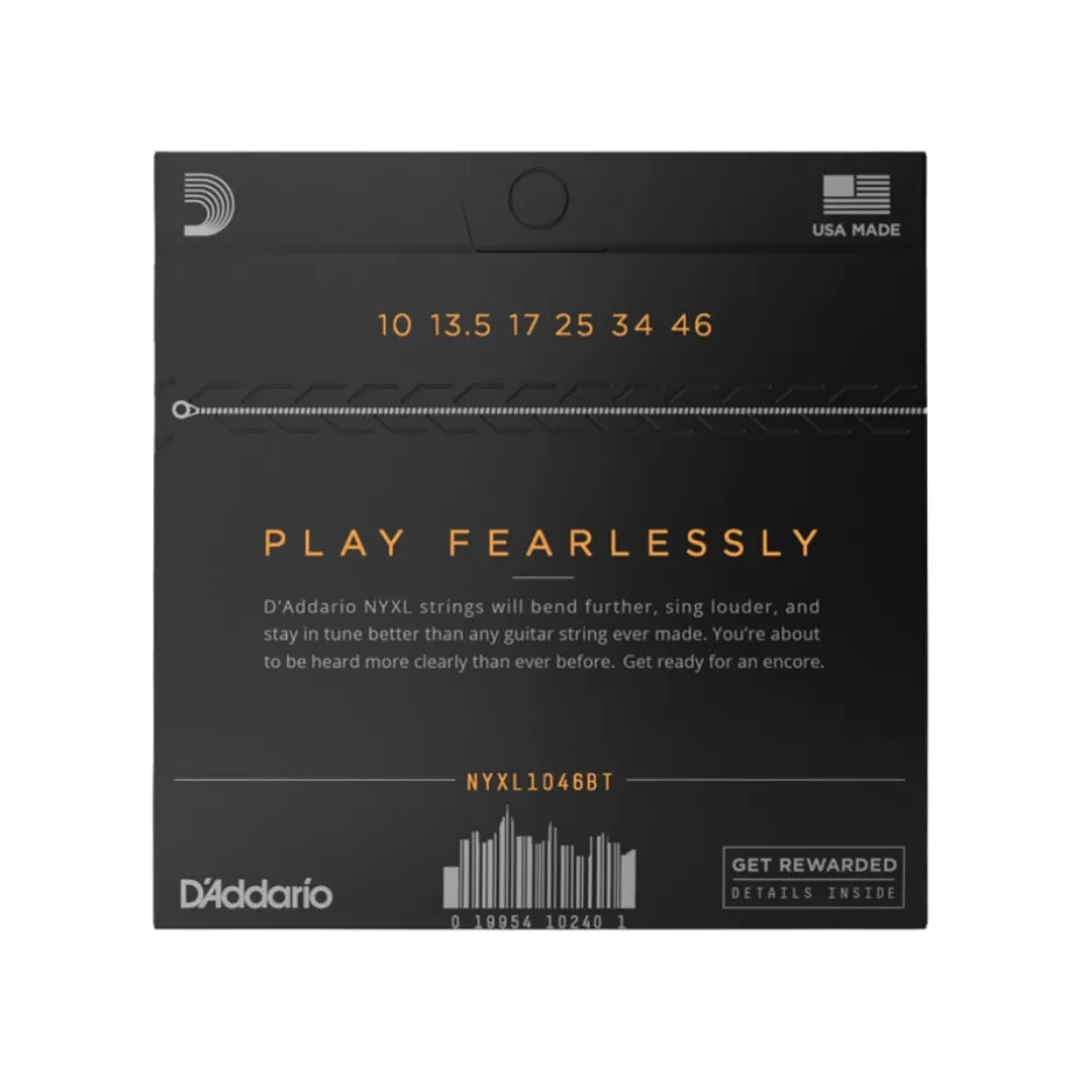 D'Addario NYXL1046BT NYXL Nickel Wound Electric Guitar Strings - .010-.046 Balanced Tension Regular Light