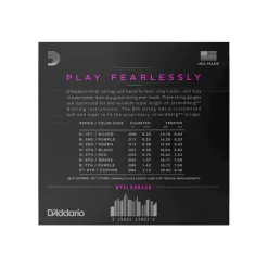 D'Addario NYXL0984SB NYXL Nickel Wound Electric Guitar Strings - .009-.084 Custom Light 8-string