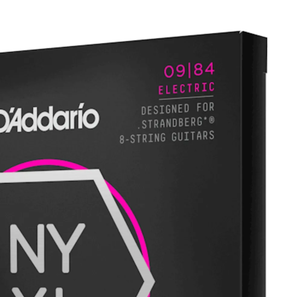 D'Addario NYXL0984SB NYXL Nickel Wound Electric Guitar Strings - .009-.084 Custom Light 8-string