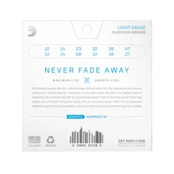 D’Addario 12-String XS Coated Phosphor Bronze Acoustic Guitar Strings .010-.047 Light Gauge