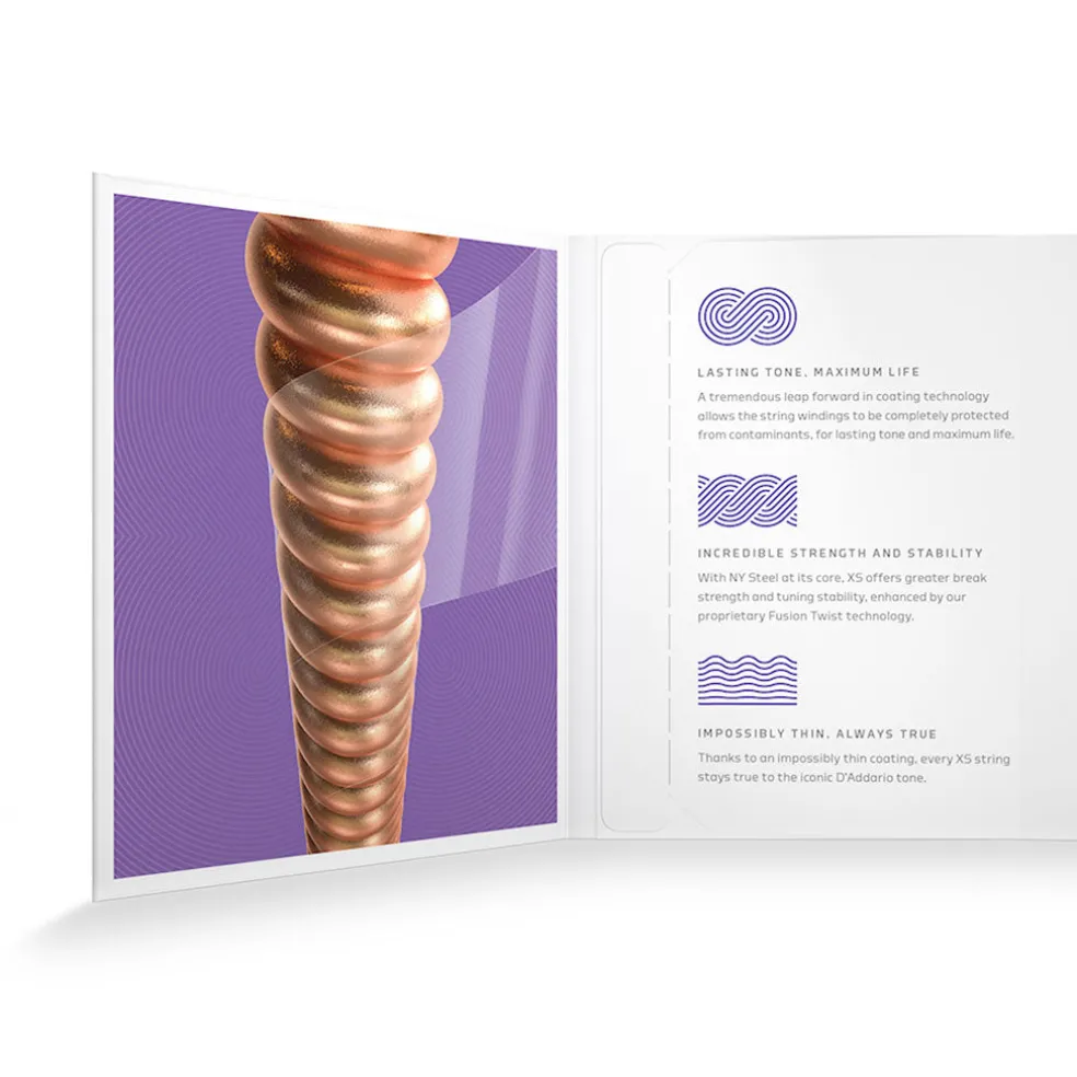 D'Addario XS Phosphor Bronze Acoustic Guitar Strings - 11-52