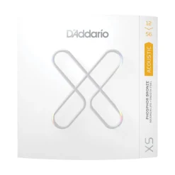 D'Addario XSAPB1256 XS Phosphor Bronze Coated Acoustic Guitar Strings - .012-.056 Light Top/Medium Bottom