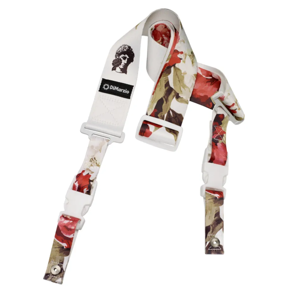 DiMarzio DD2247 Polyphia Floral Muse Locking Strap - White