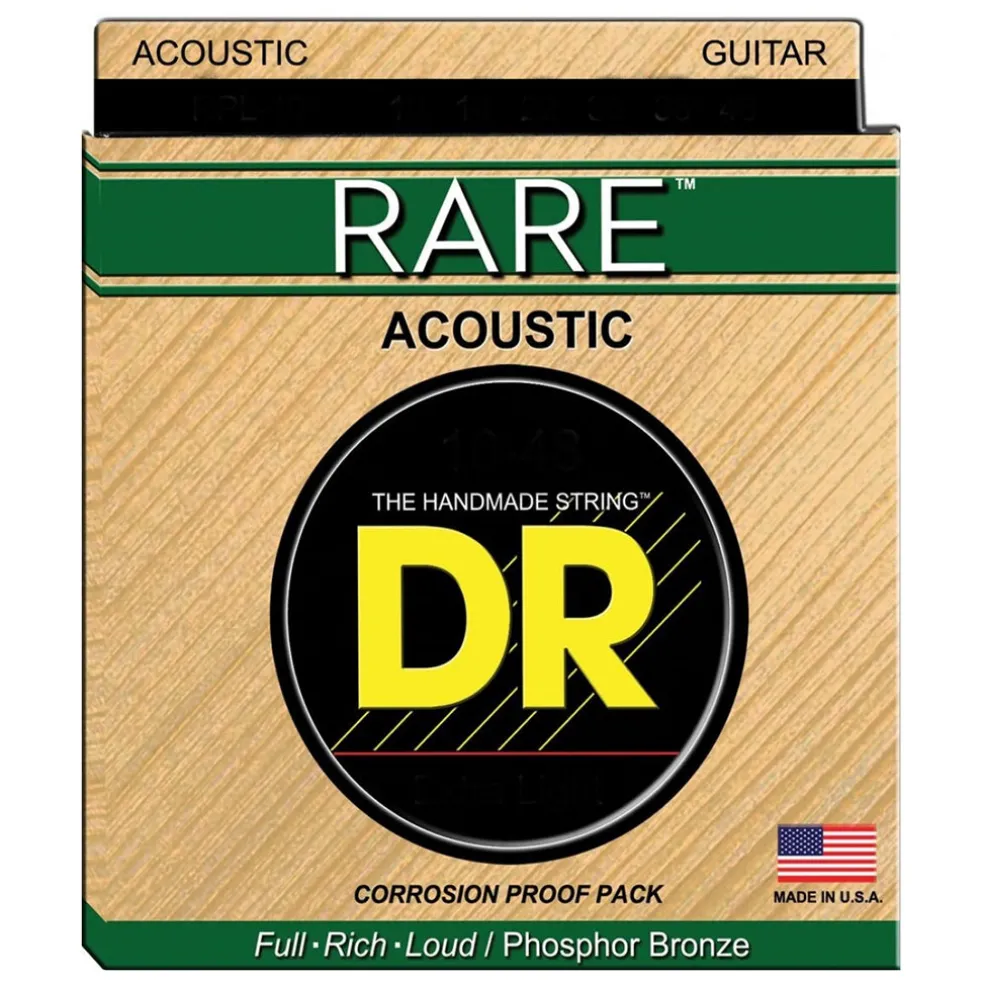 DR RPML-11 - Rare Phosphor Bronze 11-50 Acoustic Guitar Strings