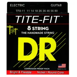 DR TF8-11 TITE-FIT - Nickel Plated: 8-String Heavy 11-80