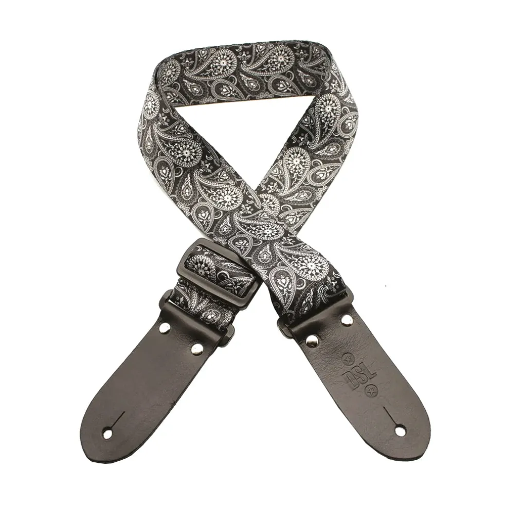 DSL DP20-PAIS-BLACK Strap 2" Paisley Black Printed Webbing