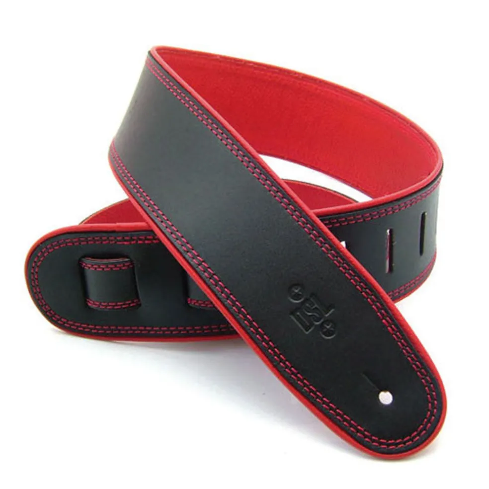 DSL GEP25-15-6 Strap 2.5" Leather Rolled Edge Black/Red