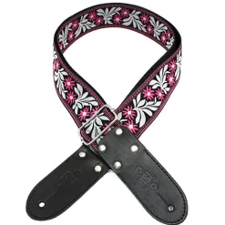 DSL JAC20-FLOWER-FUSCHIA 2" Strap Jacquard Weave - Flower Fuschia