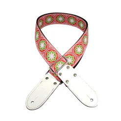 DSL JAC20-FLOWER-GREEN Strap 2" Jacquard Weaving Flower Green