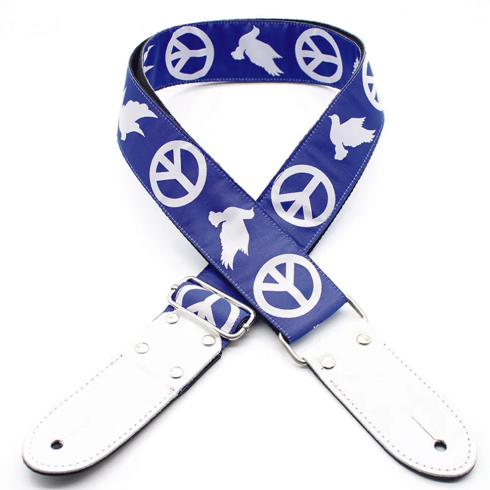 DSL JAC20-PEACE-BLUE Strap 2" Jacquard Weave Peace Blue