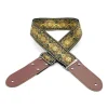 DSL Jacquard Weaving Guitar Strap - 2" Gold