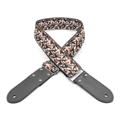 DSL Jacquard Weaving 2" Guitar Strap - Camo Red