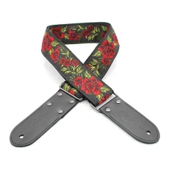 DSL Jacquard Weaving 2" Guitar Strap - FG RED