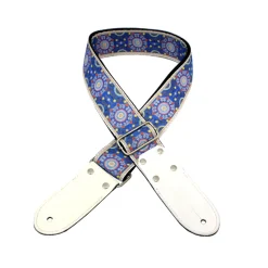 DSL JAC20-SAL-BLUE Strap 2" Jacquard Weave Blue/White