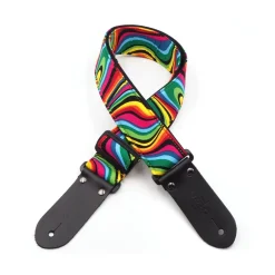DSL 2" Handmade Printed Fabric Guitar Strap - Swirl