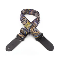 DSL 2" Indigenous Handmade Fabric Guitar Strap - Mina Mina Dreaming