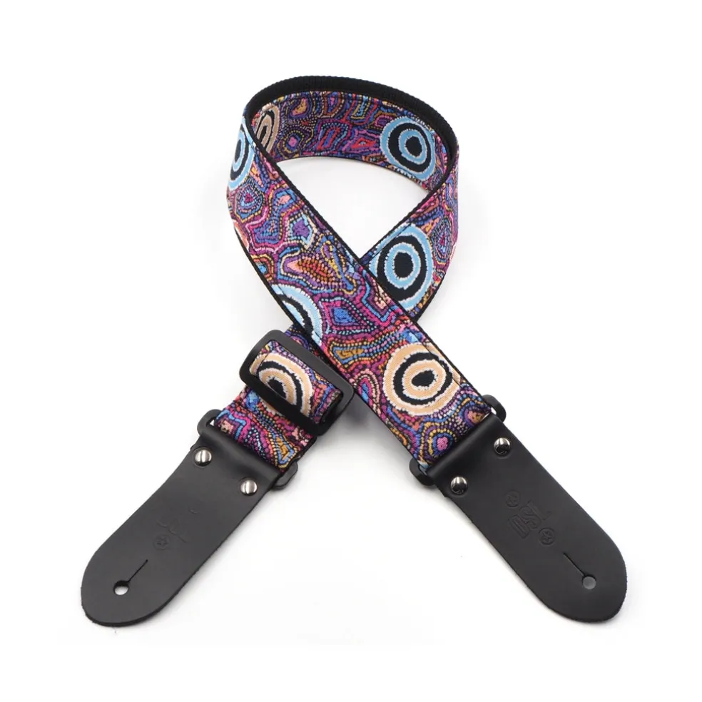 DSL 2" Indigenous Handmade Fabric Guitar Strap - Yumari Dreaming