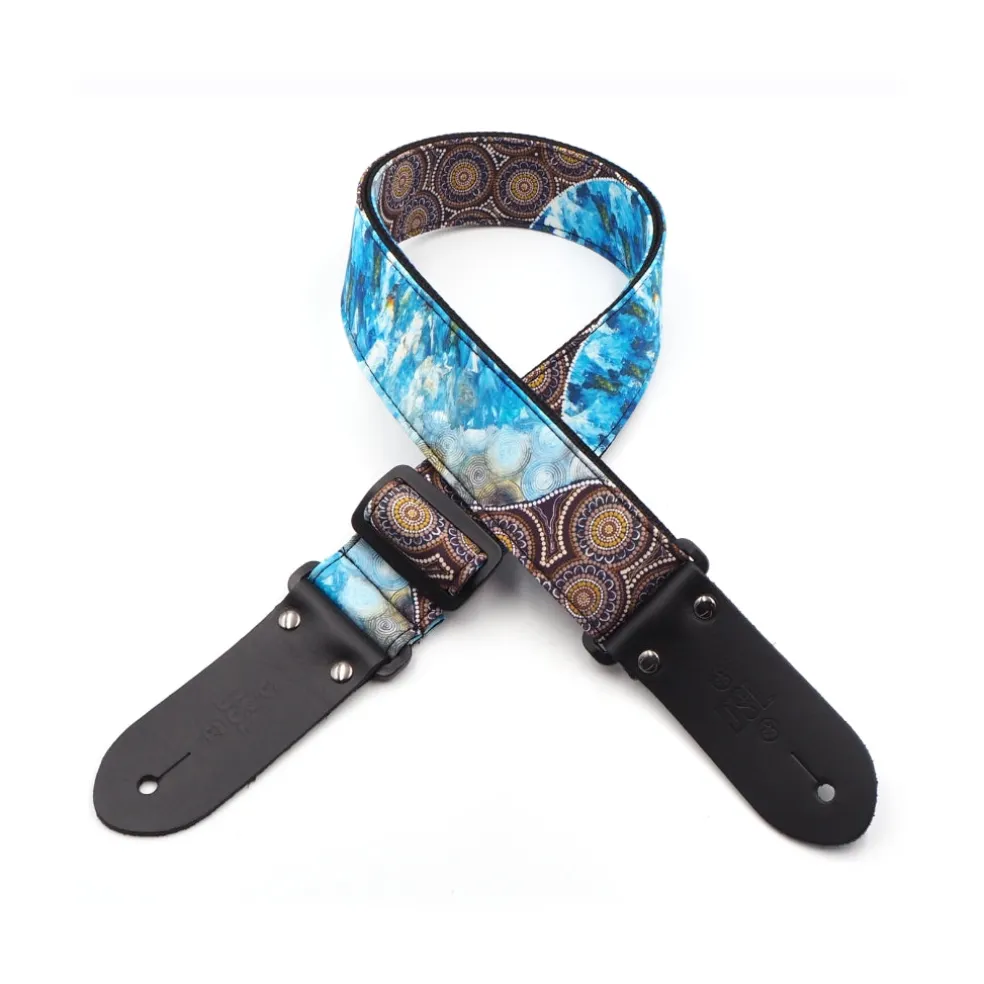 DSL 2" Indigenous Handmade Fabric Guitar Strap - The Beach