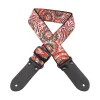 DSL 2" Indigenous Handmade Fabric Guitar Strap - Red Kangaroo