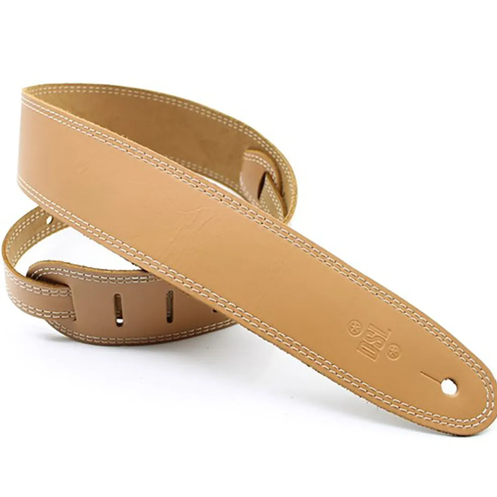 DSL SGE25-18-3 Strap 2.5" Single Ply Tan with Beige Stitch
