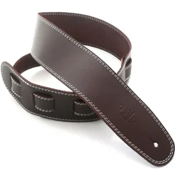 DSL SGE25-17-3 Strap 2.5" Single Ply Brown with Beige Stitch