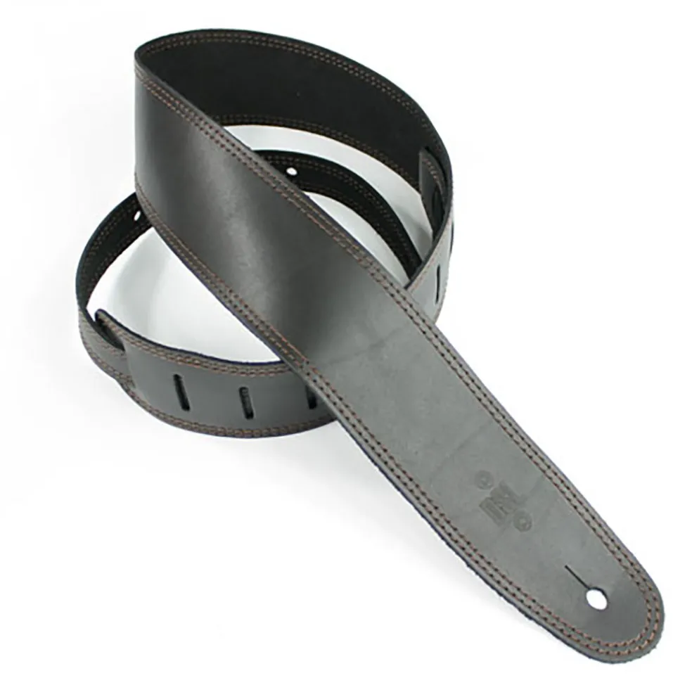 DSL SGE25-15-2 Strap 2.5" Single Ply Black with Brown Stitch