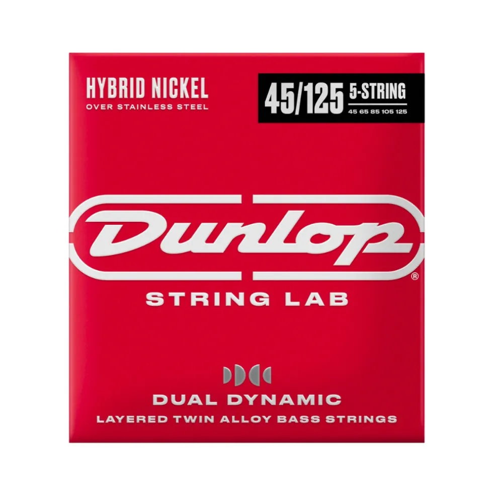 Dunlop Hybrid Nickel Over Stainless Steel Bass Strings 5 string 45-125