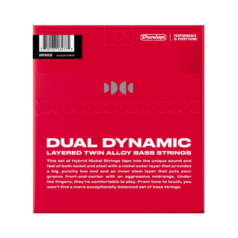 Dunlop Hybrid Nickel Over Stainless Steel Bass Strings 5 string 45-125