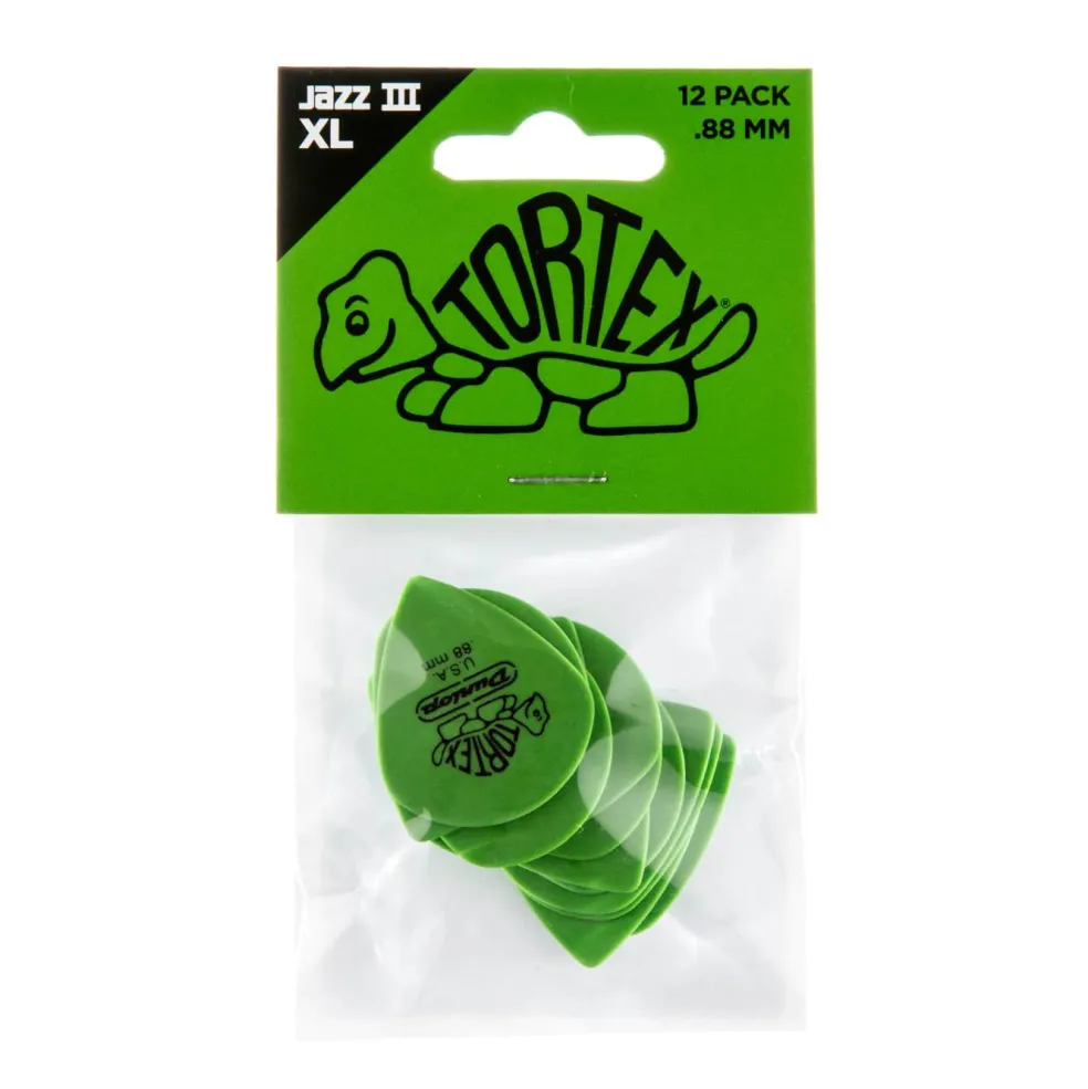 Dunlop JPT488 - 0.88mm Tortex Jazz III XL Picks 12pk