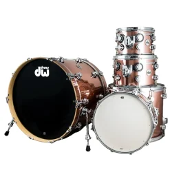 DW Collector's Series® 5 Piece Shell Pack w/ Chrome Hardware - Rose Copper