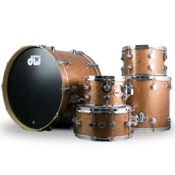 DW Collector's Series 5 Piece Shell Pack w/ Chrome Hardware - Champagne Glass