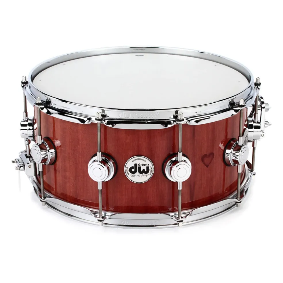 DW Collector's Series® Lacquer Custom Snare Drum 14"x6.5" Purple Heart with Chrome Hardware