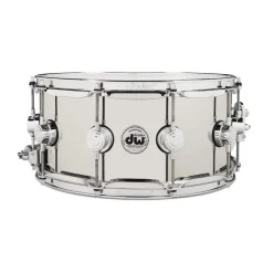 DW Collector's Series Metal Snare Drum - 6.5 x 14-inch - Nickel Over Brass - Chrome Hardware