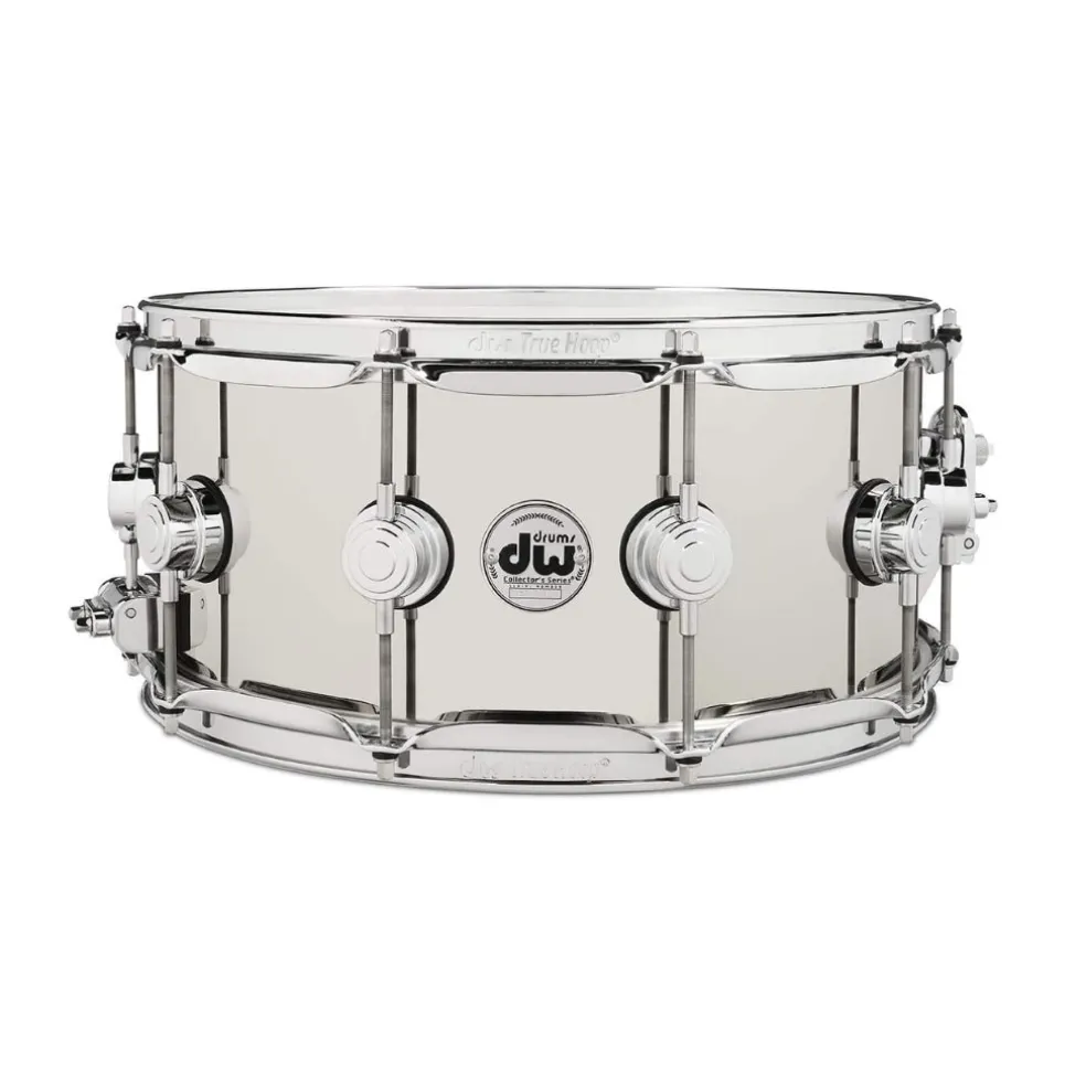 DW Collector's Series Metal Snare Drum - 6.5 x 14-inch - Nickel Over Brass - Chrome Hardware