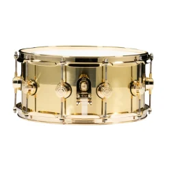 DW Collectors Series 14x6.5 Bell Brass Snare Drum with Gold Hardware - DRVN6514SPG