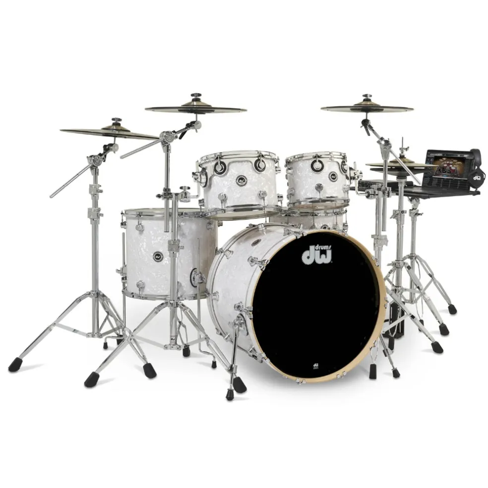 DW DWe 5-Piece Complete Bundle Kit - White Marine Pearl