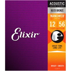 Elixir 11077 - Acoustic Nano Light-Med 12-56 Guitar Strings