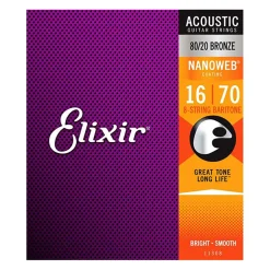 Elixir 11308 - Nanoweb 16-70 8 String Baritone Guitar Strings