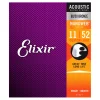 Elixir 11027 - Nanoweb 80/20 Custom Light 11-52 Acoustic Guitar Strings